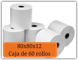 [T808060] Rollos Papel Térmico 80x80 (60 unidades)